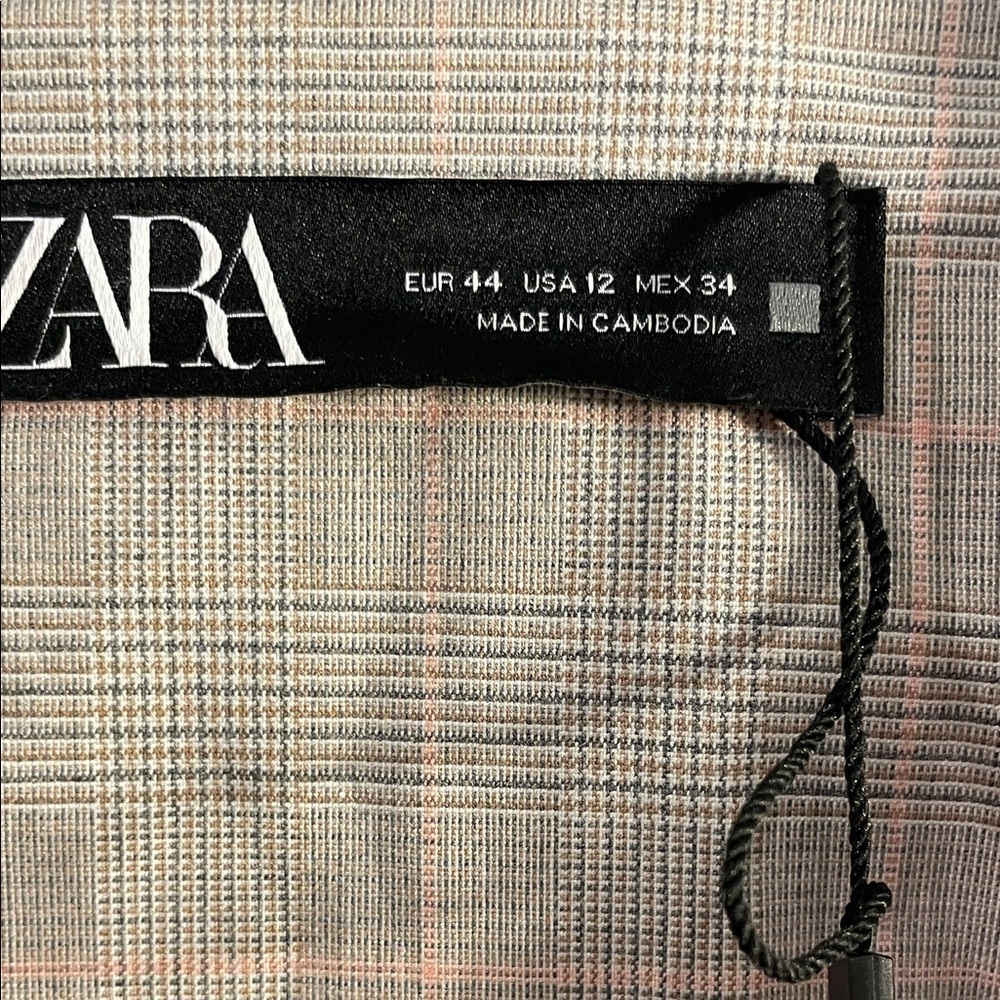 💖 Zara Light Tan/Pink Blazer - Picture 3 of 9